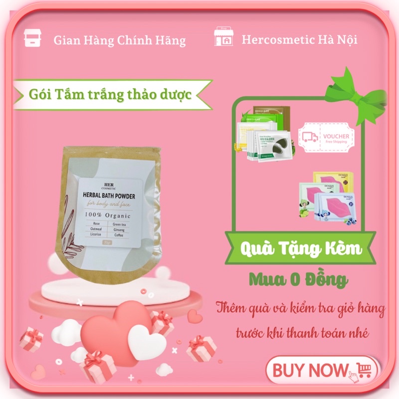 Gói tắm trắng thảo mộc 50gr, tắm trắng dưỡng da toàn thân tại nhà