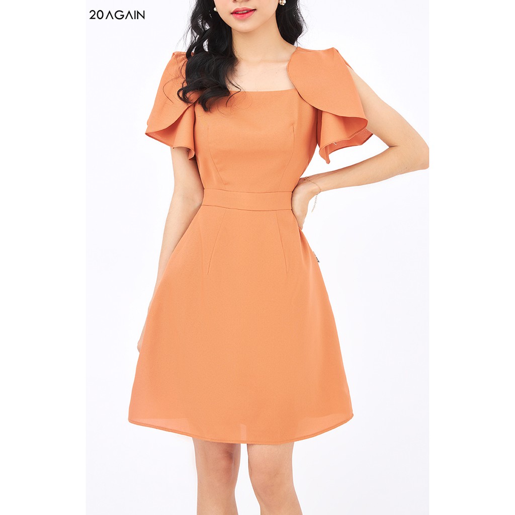 Đầm xòe cổ vuông tay xòe 20AGAIN DEW1089 | BigBuy360 - bigbuy360.vn