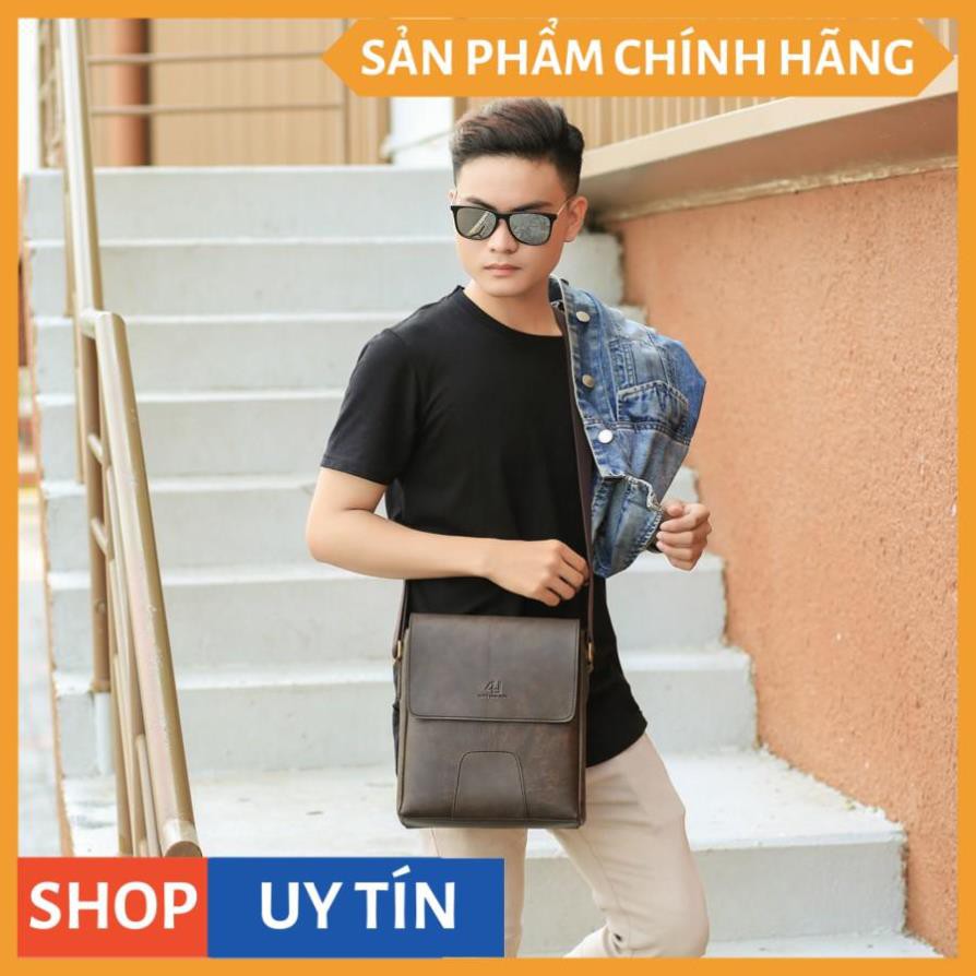 Túi Đeo Chéo Nam 4U Thời Tang D267 (đen -nâu) | BigBuy360 - bigbuy360.vn