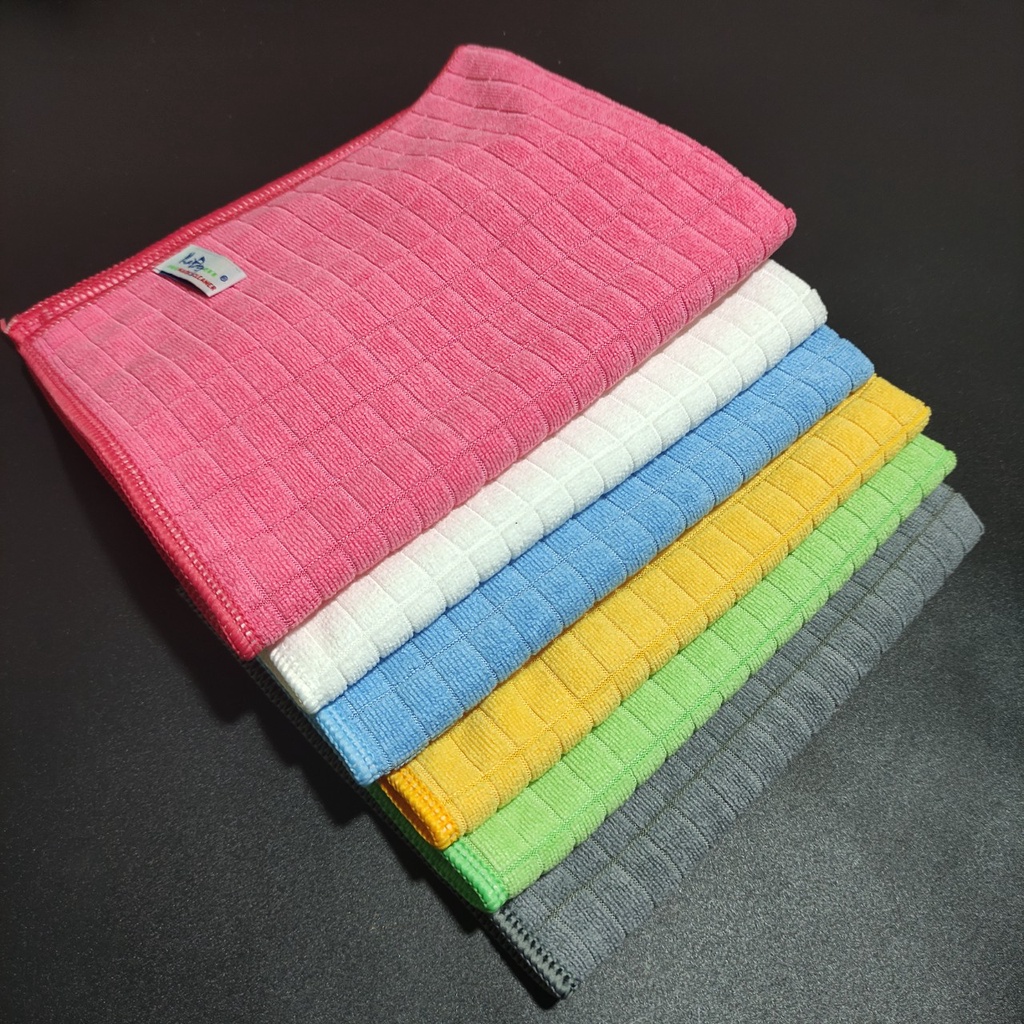 Khăn lau xe ô tô sợi Microfiber siêu sạch siêu thấm nước 50x55cm ngoài ra còn sử dụng lau nội thất, lau bếp, lau kính