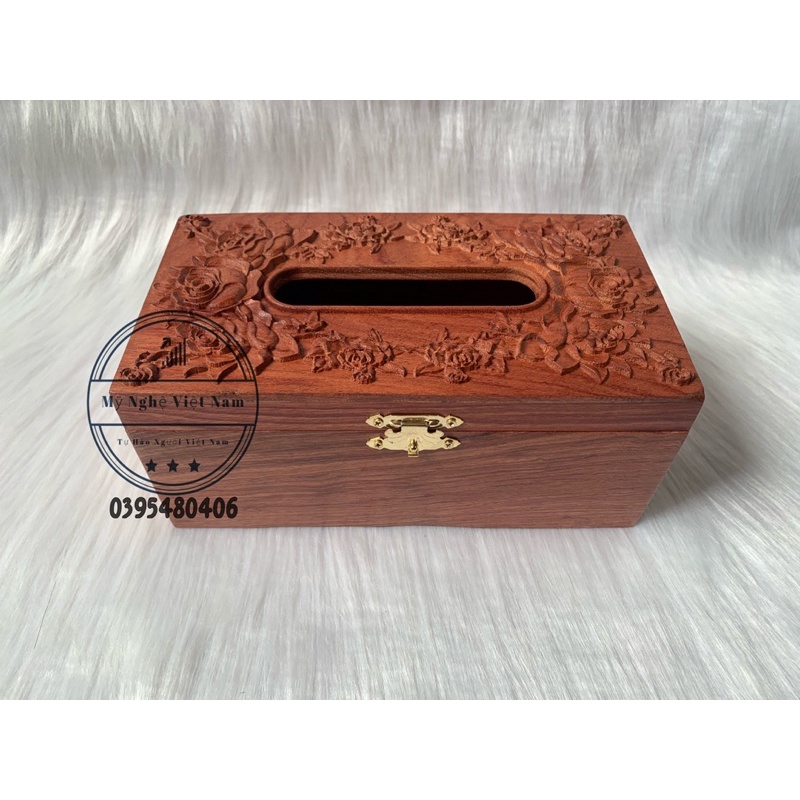 Hộp Giấy Ăn Trạm Hoa Hồng