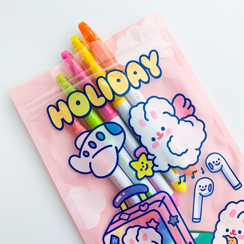 【CT】Cute Bunny Packing Ziplock Bag Snack Seal Pocket Student Mask Storage Small Pull Side Bag Birthday Bag