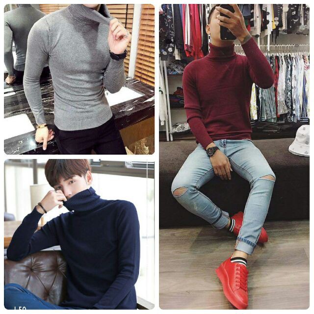 [SALE]Combo 3 áo len nam cổ lọ từ 45-75kg(KÈM VIDEO VÀ ẢNH THẬT) | BigBuy360 - bigbuy360.vn