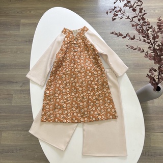 Áo dài bé gái <FREE SHIP> Áo dài hoa vintage cho bé