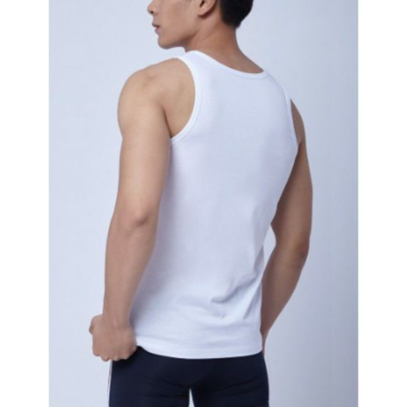 Áo thun 3 lỗ nam 100% cotton. Áo lót nam không cổ thấm hút mồ hôi LEDATEX