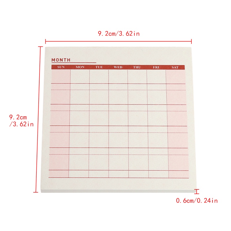 GODD  Planner Memo Pad Check List Weekly Monthly Plan Note Paper Scheduler 60 Sheet