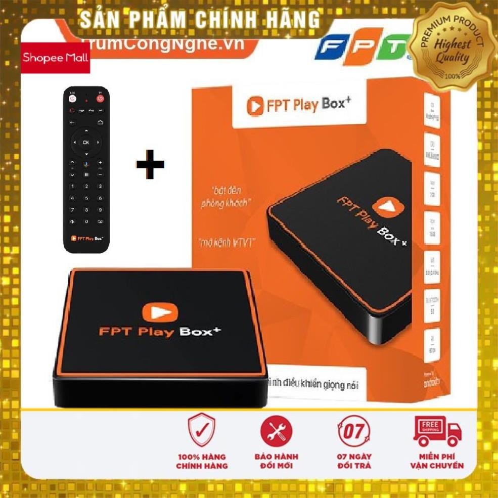 FPT Play Box+ 2020 (Model 550) Phiên Bản Android TV 10 RAM 2GB - Tặng Điều Khiển Giọng Nói - Phân Phối Chính Hãng FPT