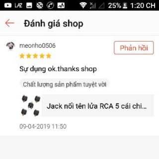 Jack chia AV tên lửa RCA 5 cái 1 ra 2
