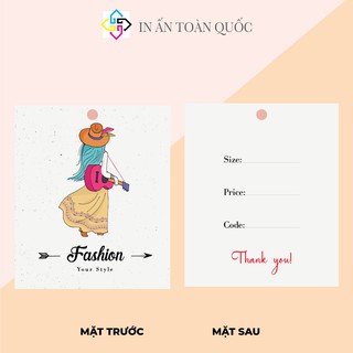 🌸 NHÃN MÁC TAG QUẦN ÁO giúp nâng cao thương hiệu quần áo - Giấy bìa cứng sang trọng 100 cái mẫu 23