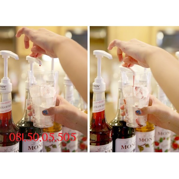 Vòi bơm sirô Monin - Pump Syrup Monin 10ml (Vừa chai Monin,Maulin can vàng, Maulin 1.3kg, Gifard,Torani, Boduo 2L)