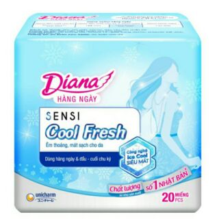 Bộ 6 gói BVS Diana hàng ngày sensicool 20 miếng Mẫu Mới nhất