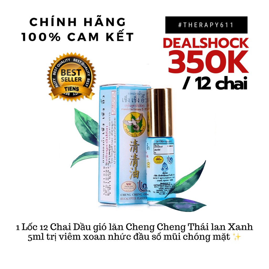 ..::✨Dầu gió lăn thảo dược Cheng Cheng oil Thái Lan 5ml✨::..