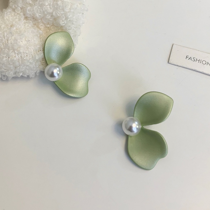 Bông Tai Mạ Bạc 925 Đính Ngọc Trai Phong Cách Thanh Lịch Thời Trang F976