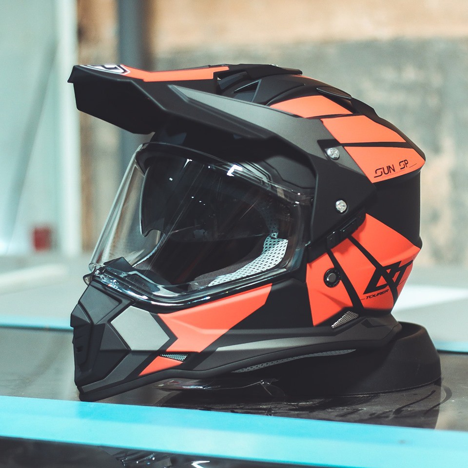 Nón Fullface Dual Sport Yohe 632A Đen Cam