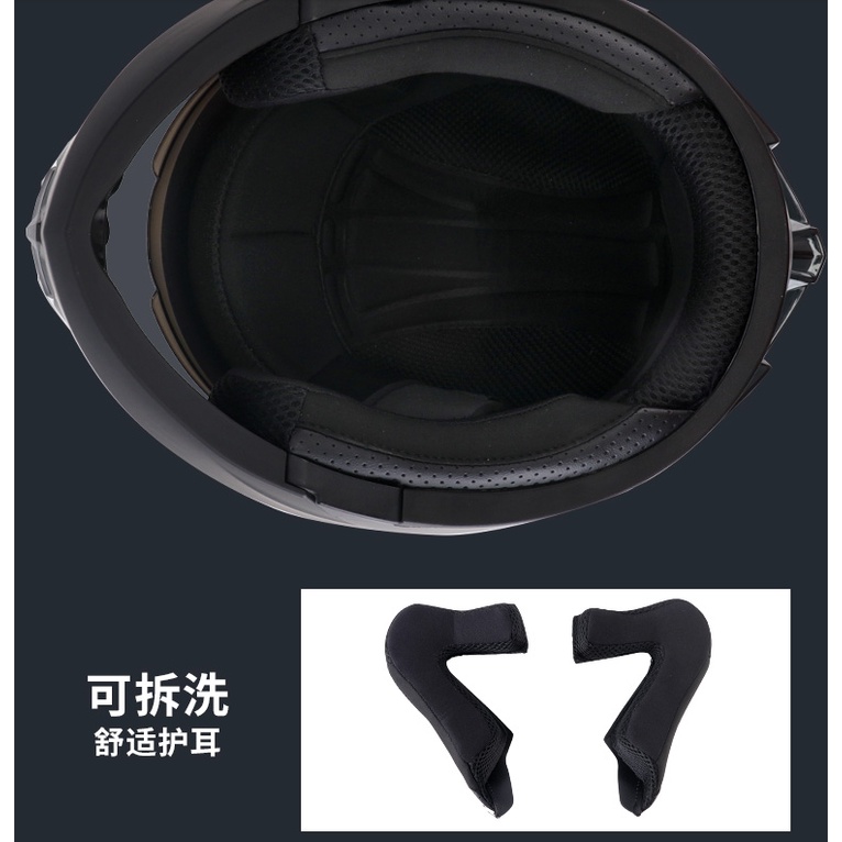 Mũ bảo hiểm fullface lật hàm Andes Helmet 2022 có đuôi gió