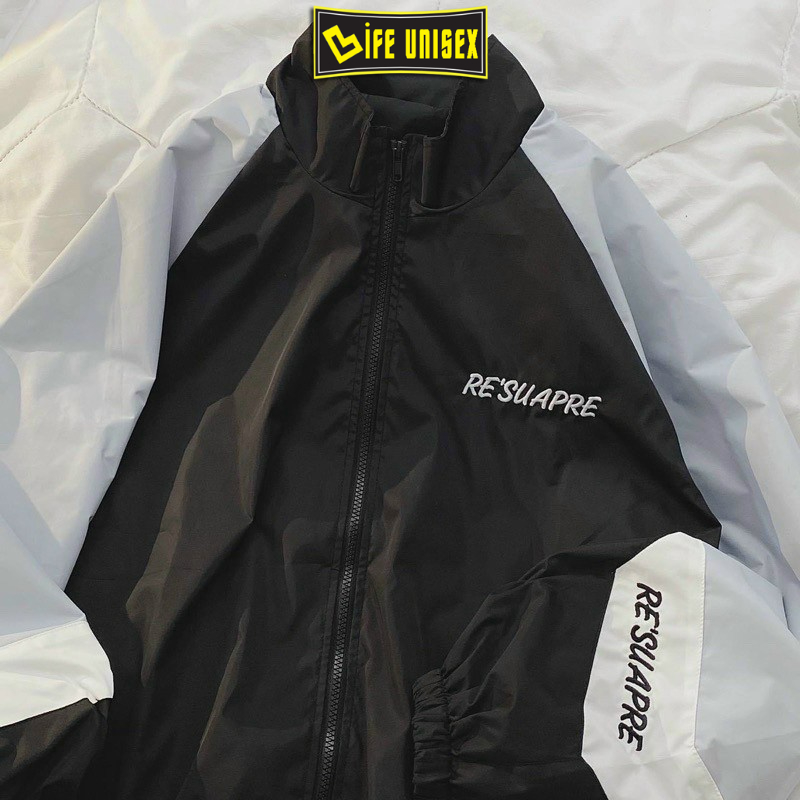 Áo Khoác Dù 2 Lớp THÊU CHỮ RE'SUAPRE 2022 Ulzzang Nam Nữ Unisex Form Rộng Bomber Jacket Hot Trend 2022-LIFE UNISEX
