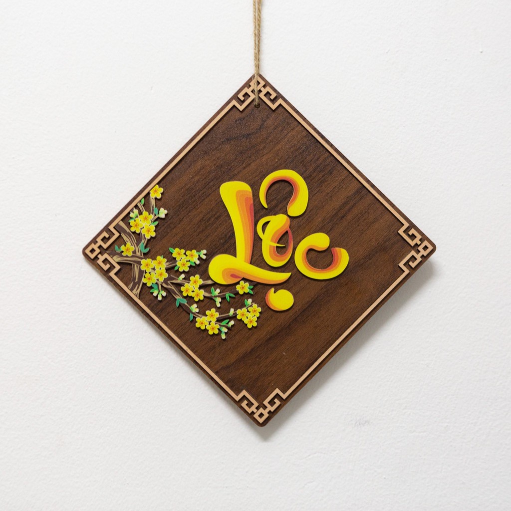 Bảng treo gỗ trang trí nhà ngày tết - bảng handmade trang trí tết cao cấp mang đến tài lộc và may mắn