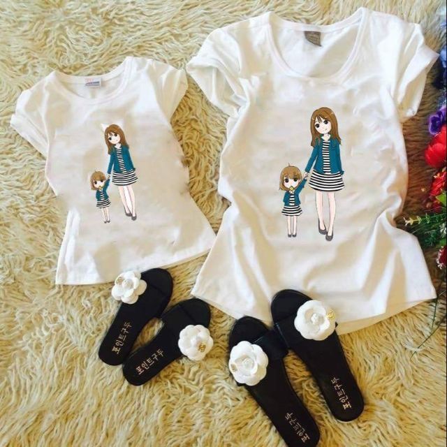 Áo cặp mẹ và bé gái
