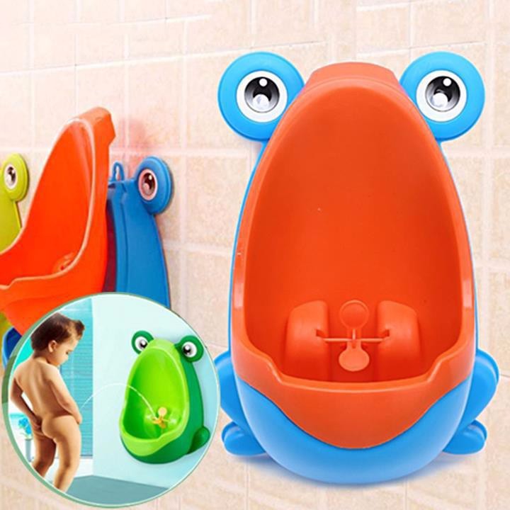 Bô đi tiểu dính tường cho bé trai hình con ếch, siêu ngộ nghĩnh, có thể tháo rời