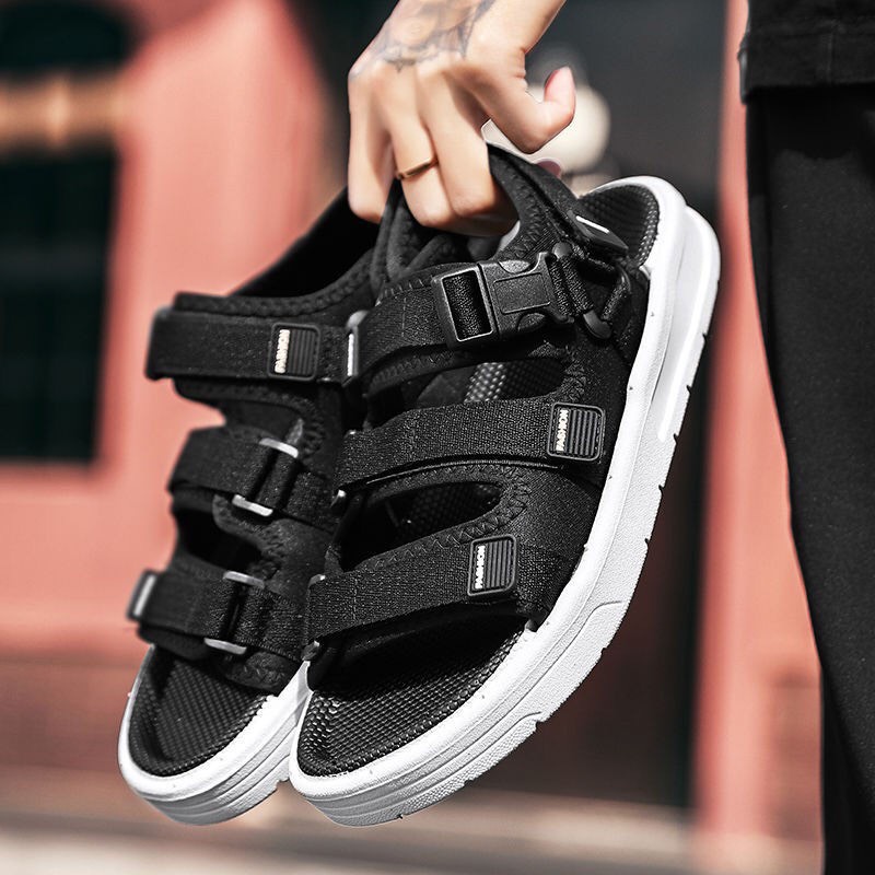 Snadal nam nữ 3 quai ngang unisex khóa bấm cao cấp_Giày quai hậu nam nữ đơn giản bền đẹp