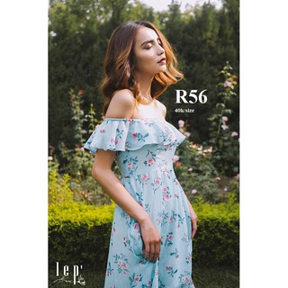 Rập giấy váy trễ vai bèo ngực R56