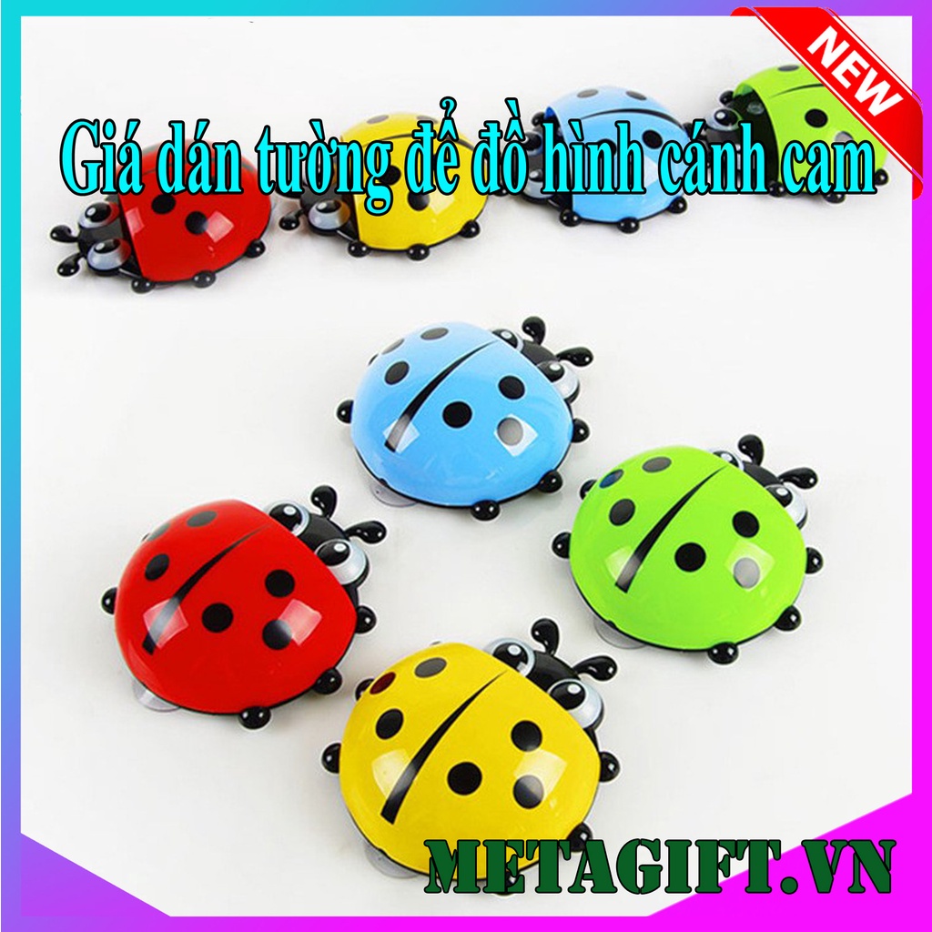 Kệ giá để đựng bàn chải và kem đánh răng treo đồ dán gắn tường cute dễ thương hình con bọ