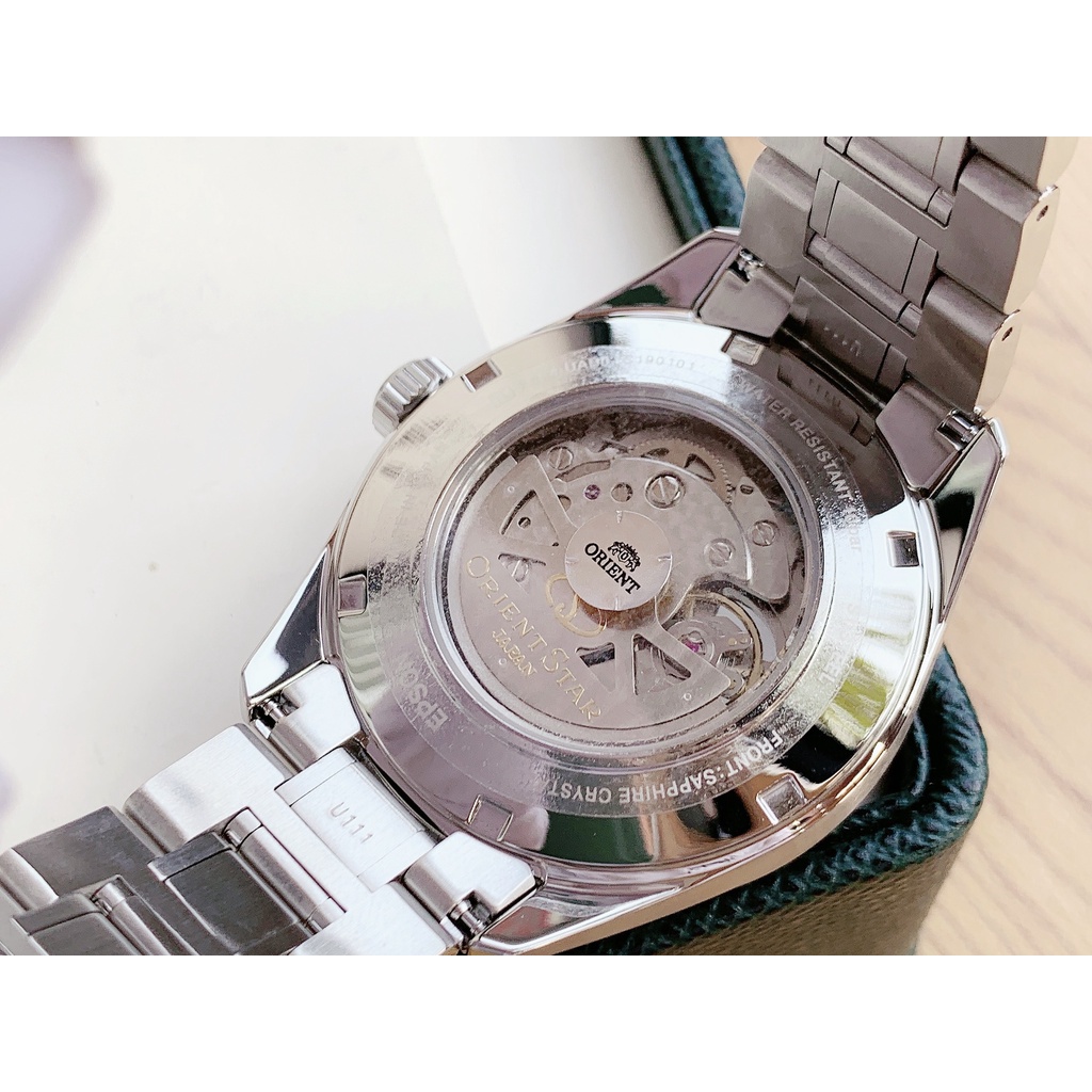 Đồng hồ nam chính hãng Orient Star Semi Skeleton RE-AV0004N00B - Máy cơ tự động - Kính Sapphire