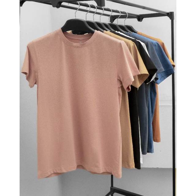 Áo thun ĐÔI NAM NỮ Cổ tròn Cotton Bamboo trơn - XUẤT XỊN SEPTEMBER 7TH