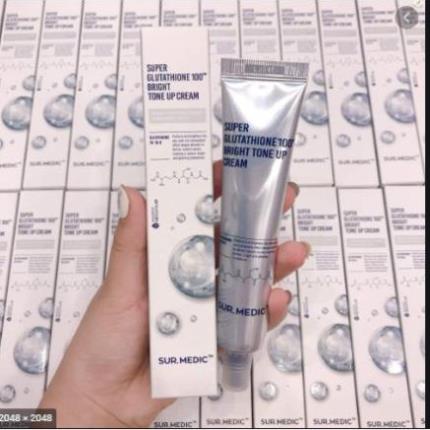 Kem dưỡng nâng tông trắng da SUR.MEDIC SURMEDIC+ Super Glutathione 100 Bright Tone Up Cream 40ml
