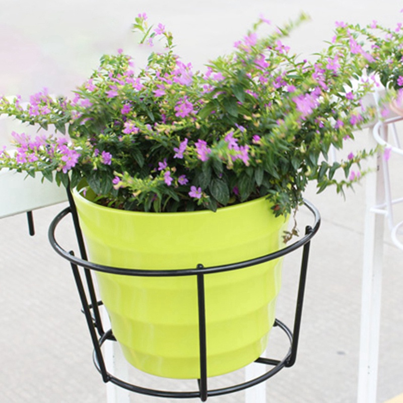 Set 4 Giá Đỡ Chậu Hoa / Cây Cảnh Bằng Kim Loại Gắn Hàng Rào Tiện Dụng