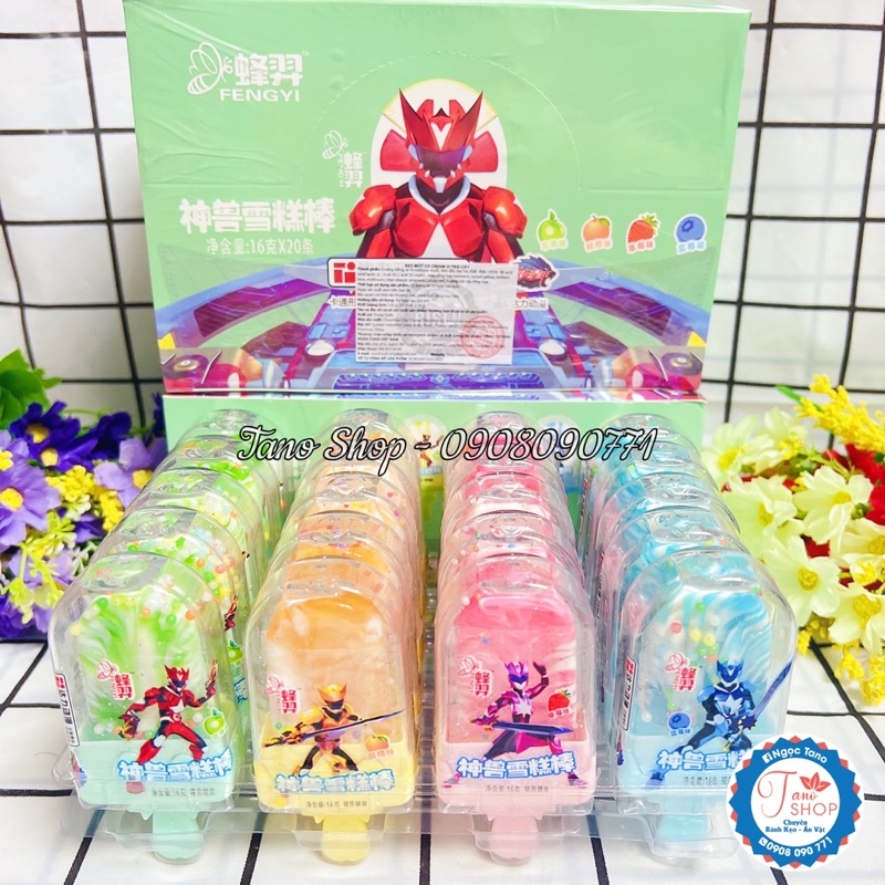 Một que kẹo mút hình que kem phủ cốm FengYi - Hongkong | ăn vặt ngon rẻ cho bé