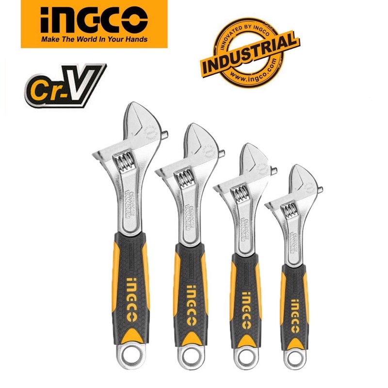 HADW131088 Mỏ lết cán bọc nhựa 6-12” Ingco