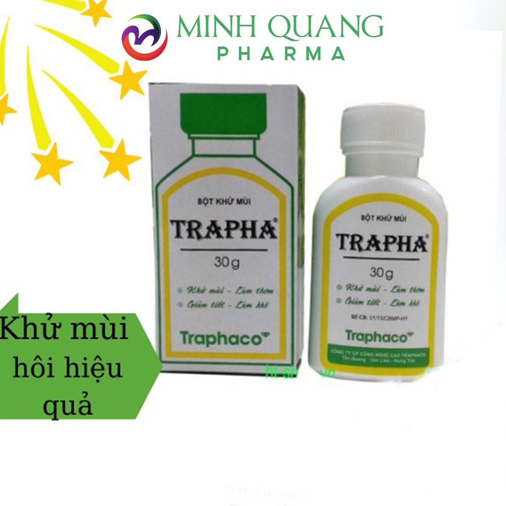 Bột khử mùi TRAPHA thấm hút và khử mùi mồ hôi hiệu quả 30g