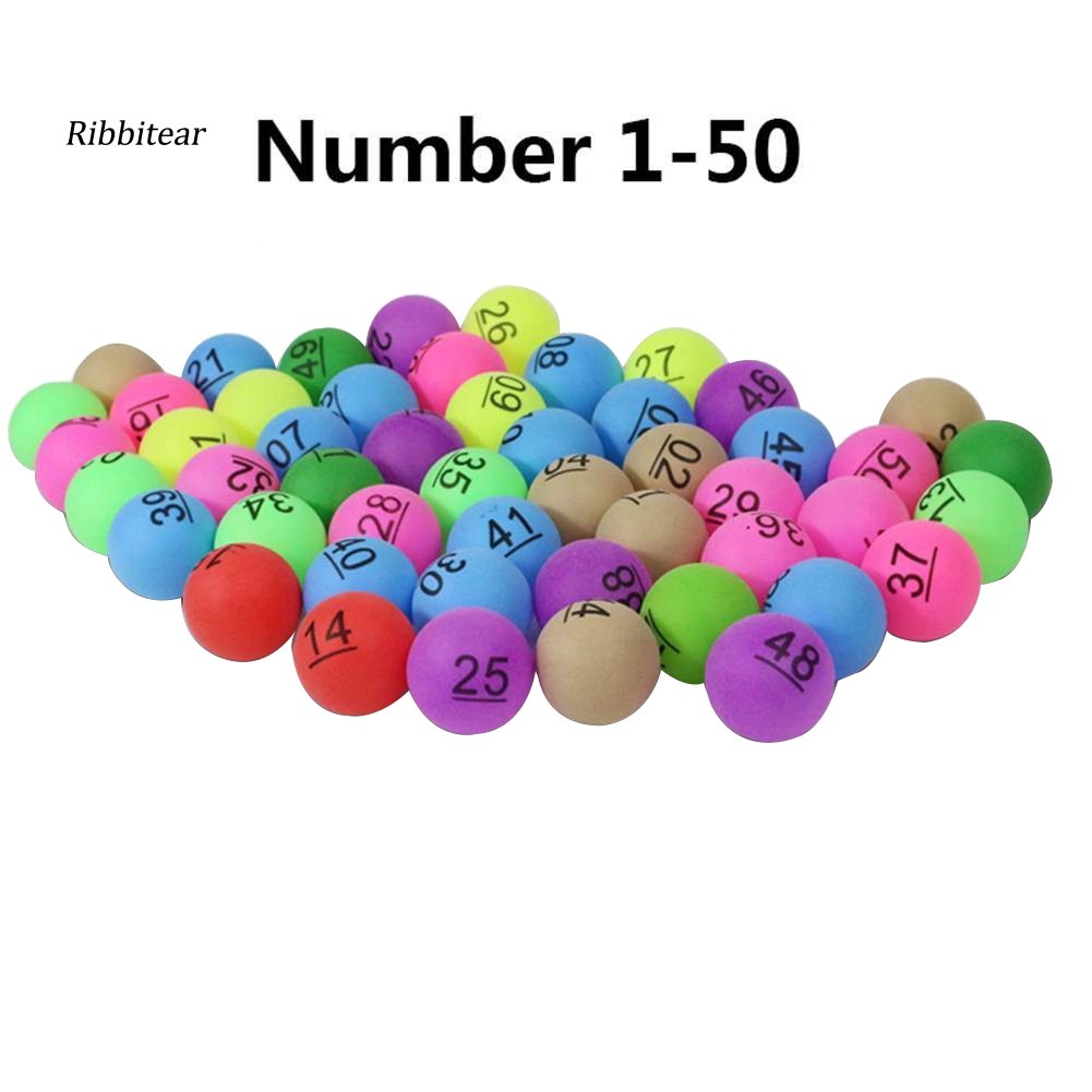 Set 50 Quả Bóng Xổ Số 1-200 Nhiều Màu Sắc Cho Chơi Game