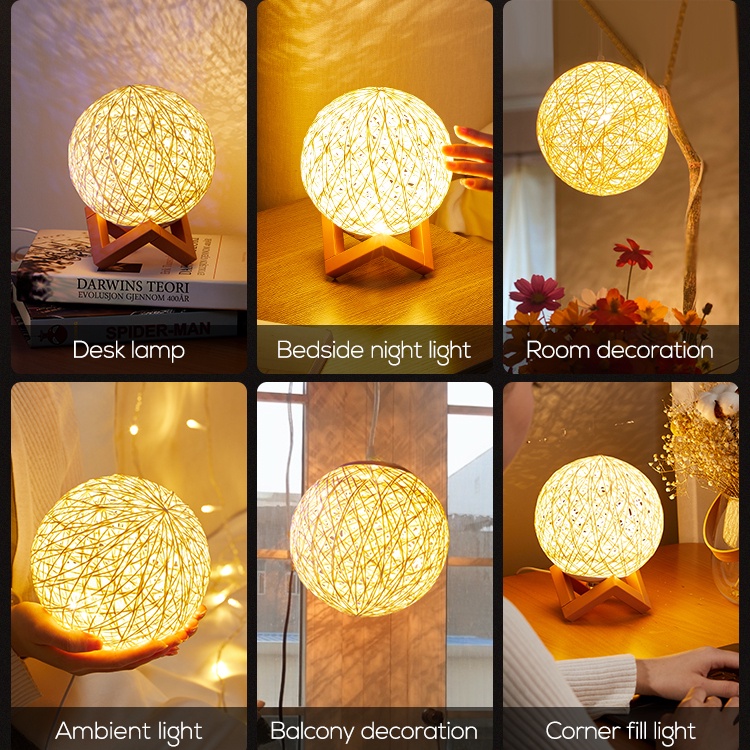 Đèn Ngủ Bóng LED Hình Quả Cầu Dây Leo Nhiều Màu Sắc Trang Trí Phòng Ngủ Hành Lang Phòng Ngủ Hành Lang