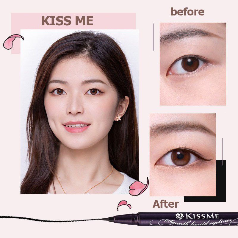 Kẻ mắt eye liner kiss me japan siêu mảnh dễ vẽ, chống nước lâu trôi