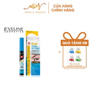 Dưỡng Chân Mày Eveline 8B1 Total Action Eyebrow Therapy 10ml
