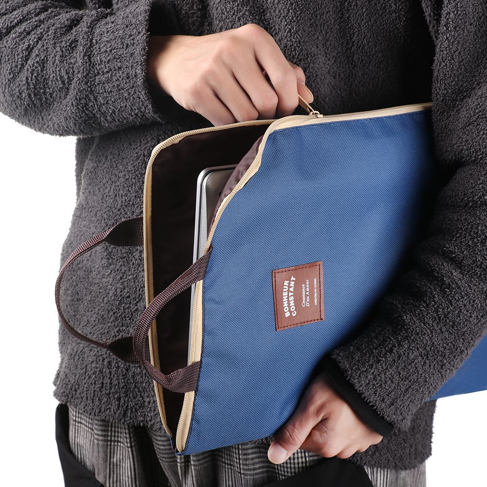 Túi Đựng Tài Liệu Khổ A4 Bằng Vải Oxford Có Khóa Kéo Nhiều Màu Đa Năng