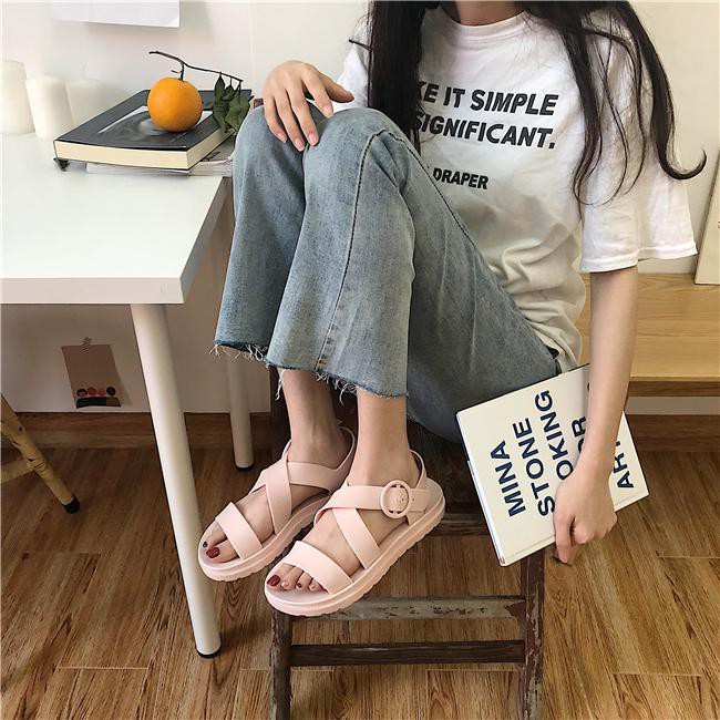 Sandal nữ chun chéo siêu mềm đi học, đi chơi đẹp, dép quai hậu nữ thời trang hàn quốc hot mùa hè 2020