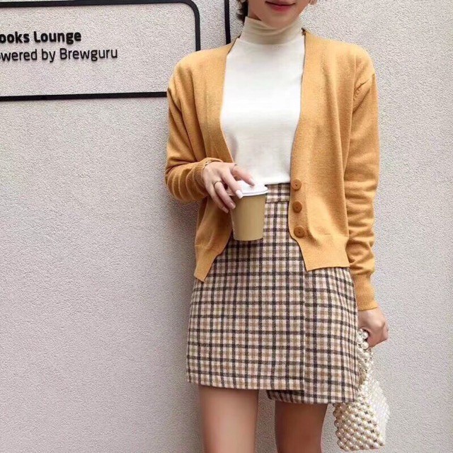 Áo cadigan len 3 cúc chất đẹp #509_Xưởng May Quang Anh