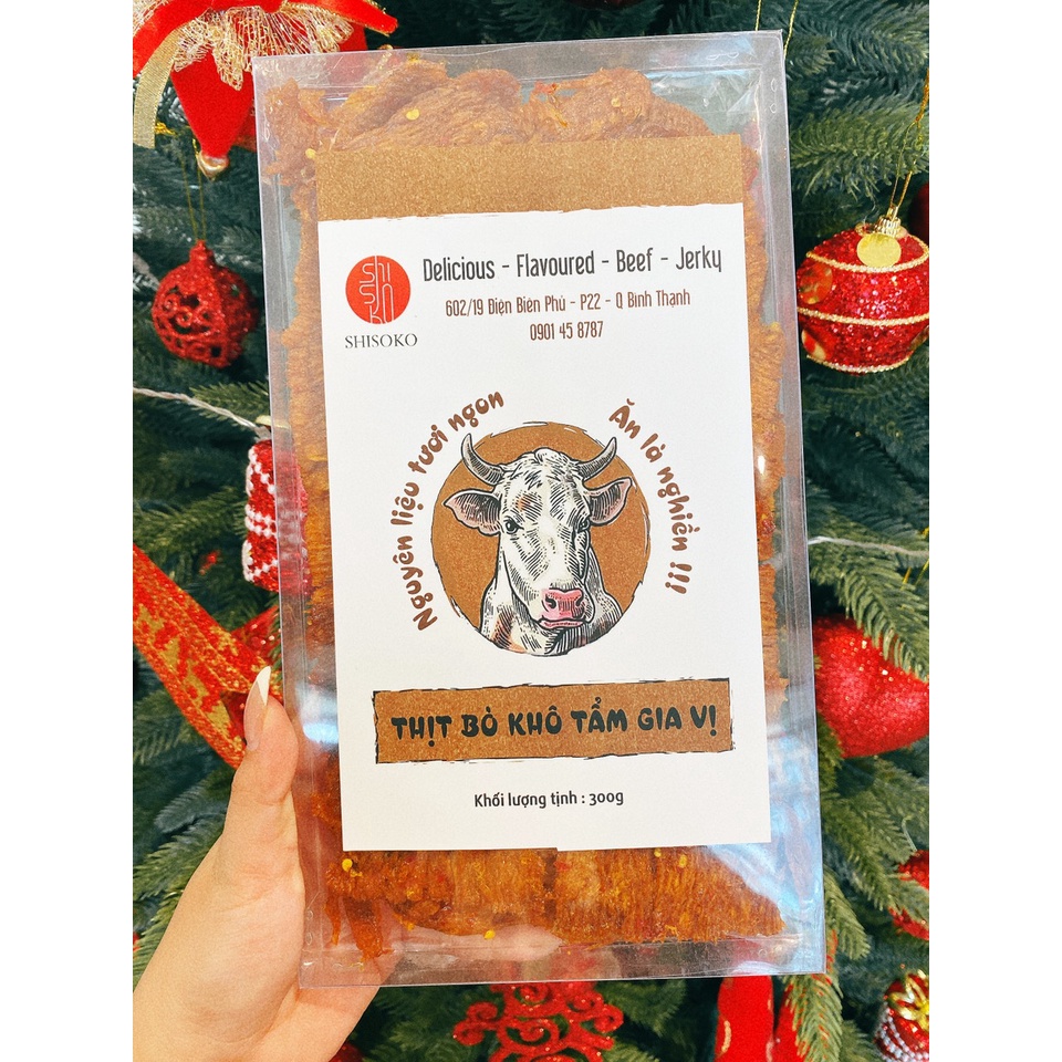 THỊT BÒ KHÔ TẨM GIA VỊ 300gr