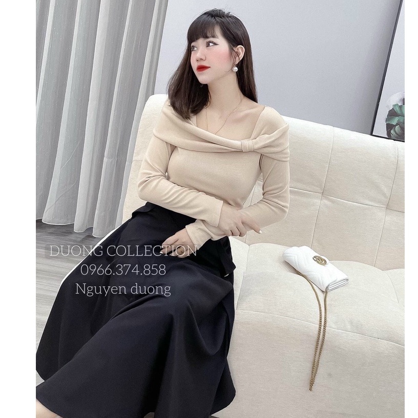 Áo trễ vai nơ tăm hót hit