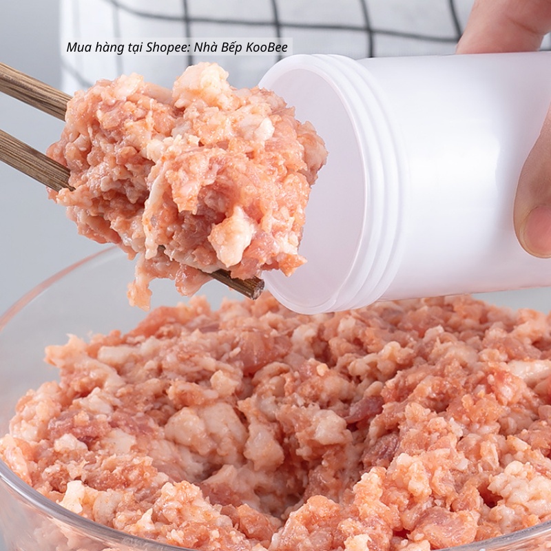 Dụng cụ nhồi xúc xích, lạp xưởng, nhồi thịt dồi sụn - Hàng loại 1 nhựa PP an toàn ống nhồi dày dặn và thanh vặn ren to K