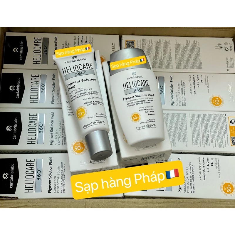 [ Mẫu có mã QR] Kem chống nắng Heliocare Pigment Solution Fluid