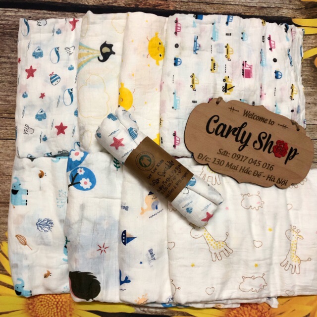 Khăn xô tắm Muslin Swaddle siêu đẹp