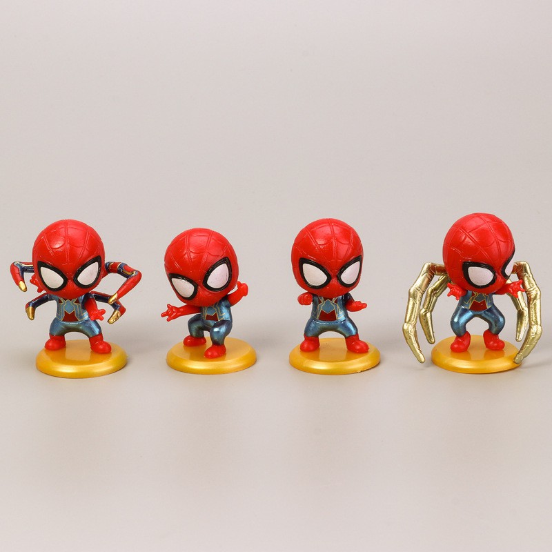 Người Nhện Spider Man Chibi nhựa nặng trang trí bánh kem, phụ kiện sinh nhật, đồ trang trí bánh kem sinh nhật