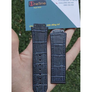 (Tặng kèm tovit thay dây) Dây đồng hồ Hublot lót da xanh,hương Vani size 19-25-22 ,ảnh thật 100%
