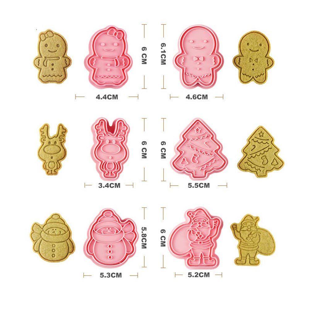 Set 6 Khuôn Nhựa Làm Bánh Quy Chủ Đề Giáng Sinh