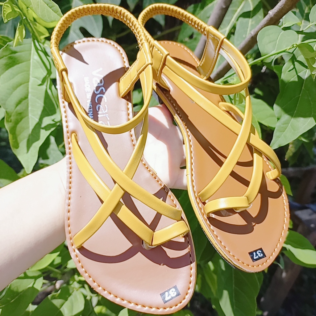 sandal chiên binh nữ đế bằng kiểu xỏ ngón dép quai hậu đi học đi chơi xinh xắn mẫu mới 2022