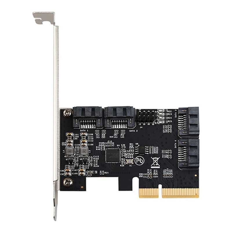 Card Mở Rộng PCIE X4 Sang 4 Cổng SATA3.0 PCIE3.0 Assm1164 Chip Mở Rộng